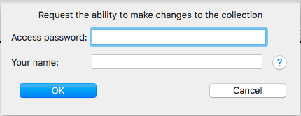 Request Write Access Dialog